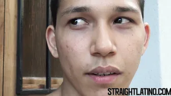 Straight Latino twink picked up for outdoor bareback fuck