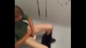 Peep hole jerk-off spy