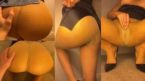 British Tan Pantyhose Tease Compilation