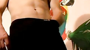 ”Alexx showing his weird undies fetish while rubbing his prick”