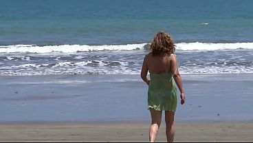 MILF's first time with stepson on the beach - big cock & taboo