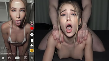 Slutty teen gets rough doggy fucking and missionary ride
