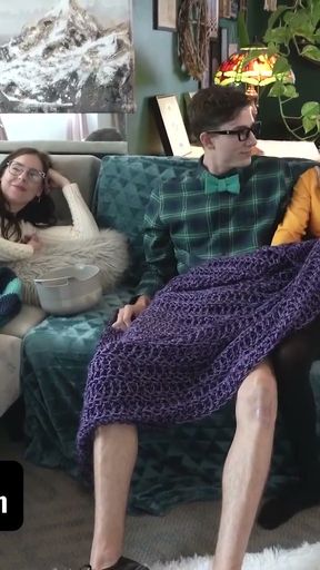 NNN Challenge - Step-siblings Compete On Who Makes The Other One Cum First Behind Stepmom's Back   Clip 2