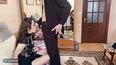 Homemade blowjob from the hottest girl. Real amateur blowjob