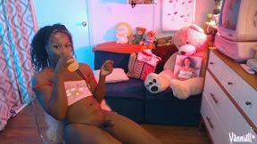Vannall edges HARD until puffy face drips with big cock cum