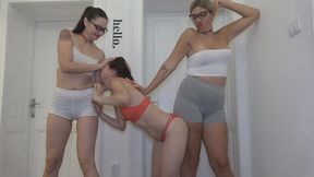 Our hobby is humiliating and playing short little woman