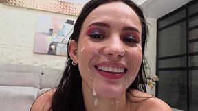 Lucy Mendez savors dual anal&#x1F44C; pleasure from massive dicks  BBC  Cum in mouth  DAP