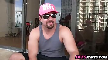 Hot beach teens have spring break sex party