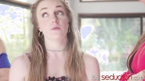 Big Boobed MILF Syren De Mer seduced by lesbian teen Kate Kennedy