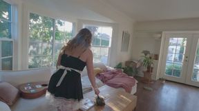 Russian Blonde Maid Rough Sex After Cleaning Alexndra Quintezz