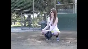 Big-busted redheaded beauty gets a sweaty workout
