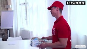 Monika Phamous Lures Pizzaboy for a Steamy Office Encounter with Max White