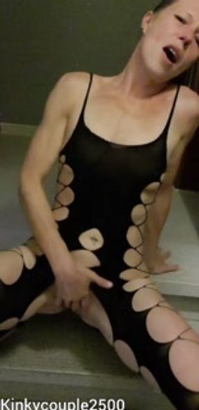 Hot milf in sexy outfit masturbating