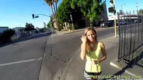 Casting babe pussyfucked in pov