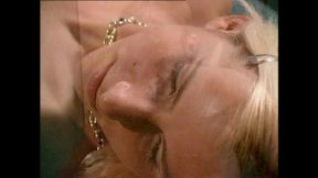Deep throated on the armchair with a massive cumshot on the exposed skin