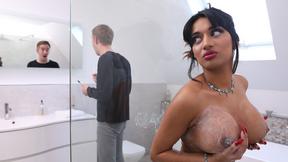 ”BRAZZERS - Exotic Beautiful Babe Takes The Landlord's huge black cock - Danny D & Asia”