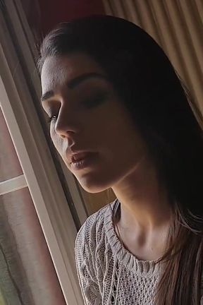 Gorgeous brunette teasing everyone with her smoking