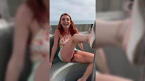 Slutty Redhead Lacy Gets Her Mouth And Her Pussy Fucked By a Bloke With a Camera