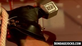Submissive jocks dominated as their cocks are played with