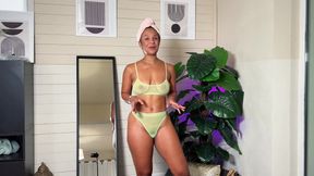 Transparent Lingerie Try on for Black MILF