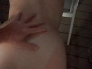 Fucked on cruise ship balcony! Big booty teen let’s crew member bend her over and fuck from behind