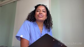 Micropenis Diagnosis Ebony Nurse Goddess Luna Law Turns Your Check-up Into Cock Humiliation, Sph, Medical Fetish, Femdom