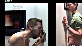 Naive str8 gets gloryhole BJ instead of female sucking