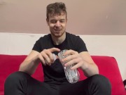 Unboxing and fucking my see through fleshlight