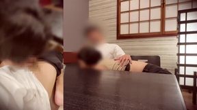 Japanese wife cheats and gets creampied while hubby watches