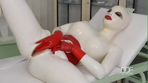 Latex Sex Goddess'_s Self-Spanking and Masturbation Solo