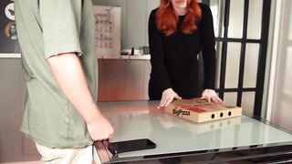 Pizzas & Kisses - Hot Blonde Teen Gives Her Customer More Than Just Food