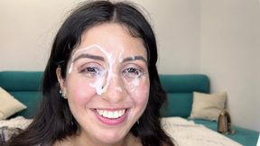 Twelve sloppy loads smeared on eager faces