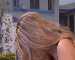 German Pornstar with Huge Balloon