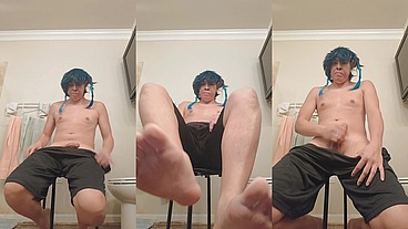 Venti GI Cosplay Solo Selfie Wanking off