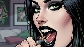 Your Goth Girlfriend Swallows You Whole - Soft Vore POV Food Fantasy (AI Animated)