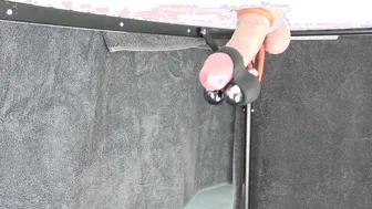 Gloryhole Table Handjob with Vibrator and Cumshot