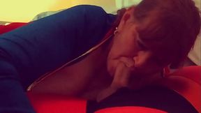 Granny Carmen'_s Supergirl sucks mister incredible