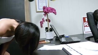 TinyAsianPussy.com - Young Asian secretary Lexi Mansfield office fucked hard for faci