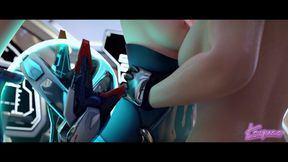 Mission to Paris - Juno Sucks Brigitte Big Cock in the Aircraft During a Mission