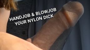 Handjob & blowjob your nylon dick 720p
