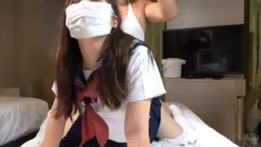 Amateur Masked Shoot of High-Educated Career Woman Crazily Cream-Pie Craved by Her Lover