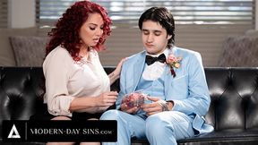 MODERN-DAY SINS - Caring Redhead MILF Kiki D&#039;Aire Consoles Prom-Ditched Boy With Her Wet Pussy