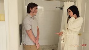 AuntJudysXXX - Busty Mature MILF Shay Sights Caught Step-Nephew Staring in Shower&#x1F6BF;