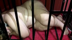 BBW SLAVE IN THE CAGE