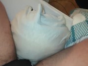 riding a dildo inside my panties while desperately trying not to pee