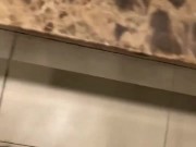 Thirst trap in public toilet