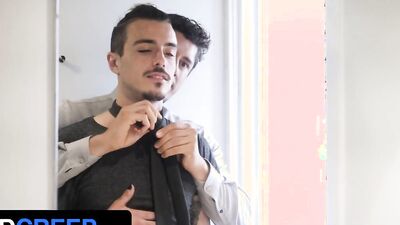 DadCreep - Rocky Vallarta Gets Horny While Helping Sean Peek Dress Up For His Interview