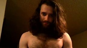 Long Hair and Hairy Stud Talk and Jerking a Bit in Underwerar