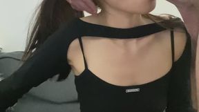 Kitty loves satisfying big cocks with her eager tongue and sloppy blowjob, drinking every drop of juice.