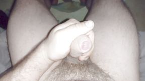 Fast cumshot uncut cock